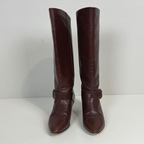 Vintage 9 Nine West Brown Kitten Heel Boots Jobeth Size 7 - Picture 10 of 10
